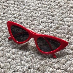 Red Cat Eye Sunglasses